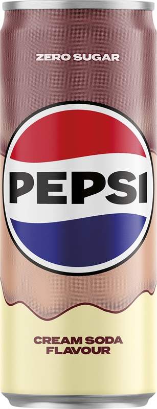 Pepsi Cream Soda zero sugar 250ml plech - objednat v minimálním množství: 24 ks