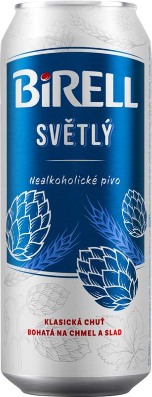 Birell Světlý 0,5l plech - objednat v minimálním množství: 24 ks