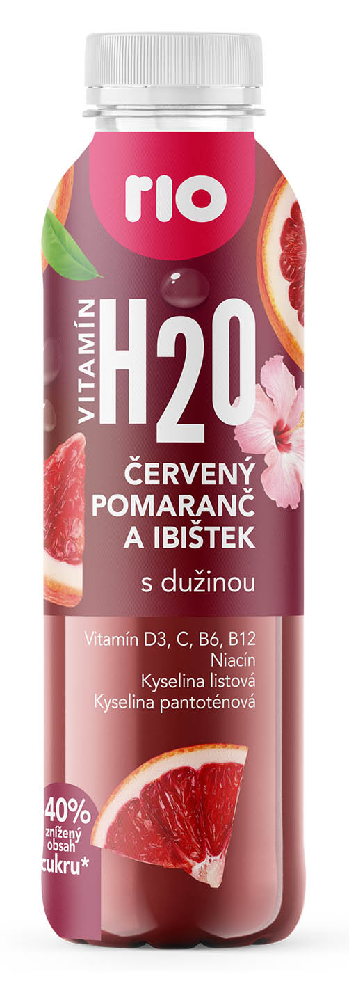 RIO H2O Červený Pomeranč s ibiškem 0,4L