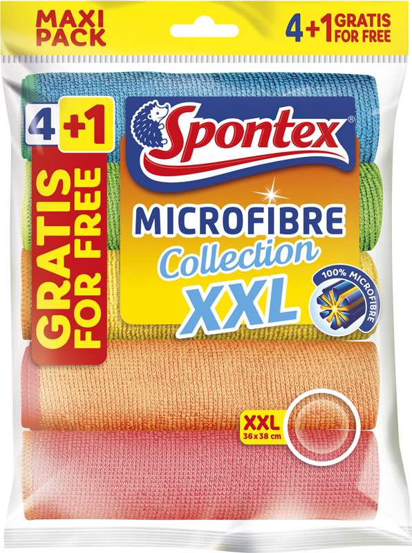 Spontex Utěrky Microfibre Eco XXL 4+1 - objednat v minimálním množství: 24 ks