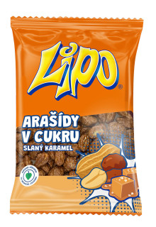 LIPO Arašídy v Cukru slaný Karamel 60g cena za kartonové balení