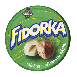 Opavia Fidorka Mléčná s oříškovou náplní 30g cena za kartonové balení