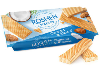 Roshen wafers Coconut & Almond (Mega Pack) 216g