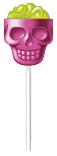 Chupa Chups Lízátko 3D skull strawberry+lime 15g