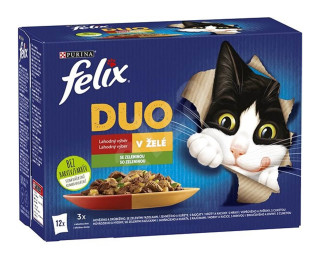 FELIX Fantastic DUO 12x85g Hov+Drůb/Jeh+Kuře/Krůta+Kach/Vepř