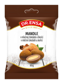 DrEnsa Mandle v mléčné čokoládě a skořicí 80g