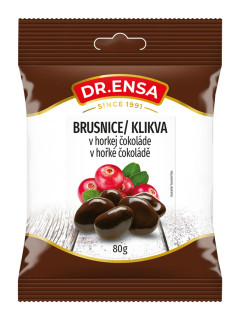 Dr.Ensa Brusinky v hořké čokoládě 80g